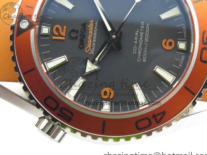 0109 UrbanStyle Planet Ocean Pro Orange Bezel 45mm OMF 1:1 Best Edition On Rubber Strap A8500 (Black Balance Wheel) 8138